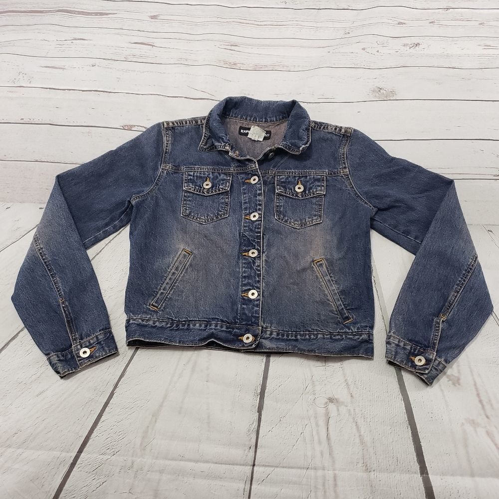 Express Jeans Denim Jacket Size Medium Women's